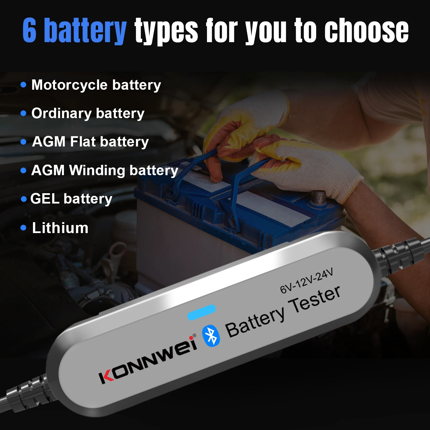 2026 KONNWEI BK200 Bluetooth 5 - Battery Load Tester review and price