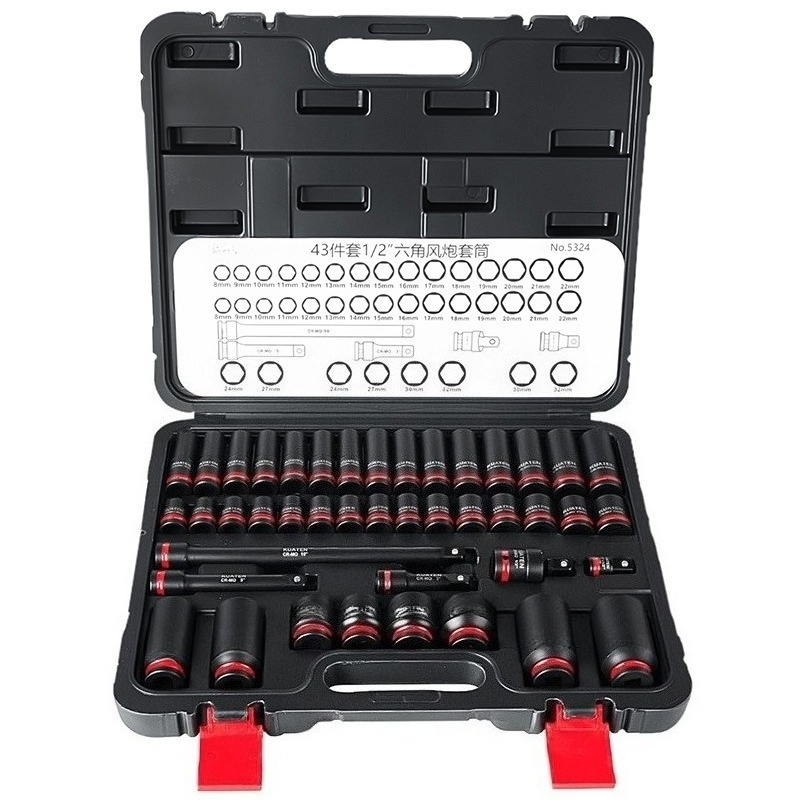 43 Pcs 1/2 Drive Extended Hex  - Pneumatic Impact Wrench review and price